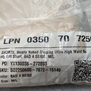 Yitty Nearly Naked Shaping Ultra High Waist Booty Lift Shorts, M/L